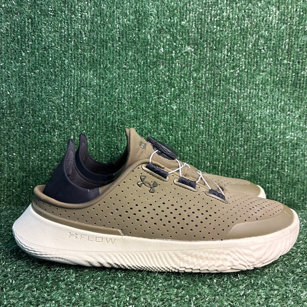 Under Armour SlipSpeed BOA Flow Perforated Training Sneaker Olive Green Mens 8.5